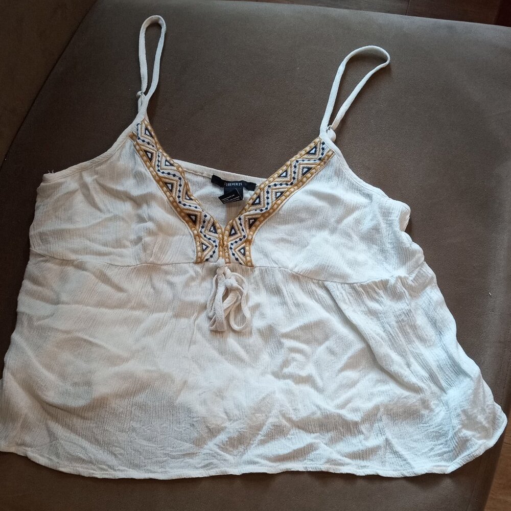 forever 21  printed  Cropped Cami SIZE M
